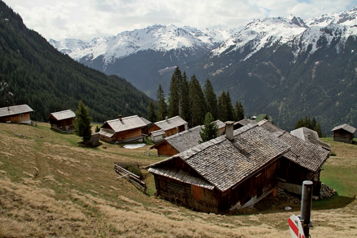 Häuser im Gebirge