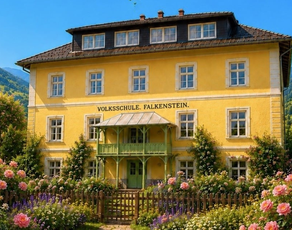 Foto der ehemaligen Volksschule in Falkenstein.